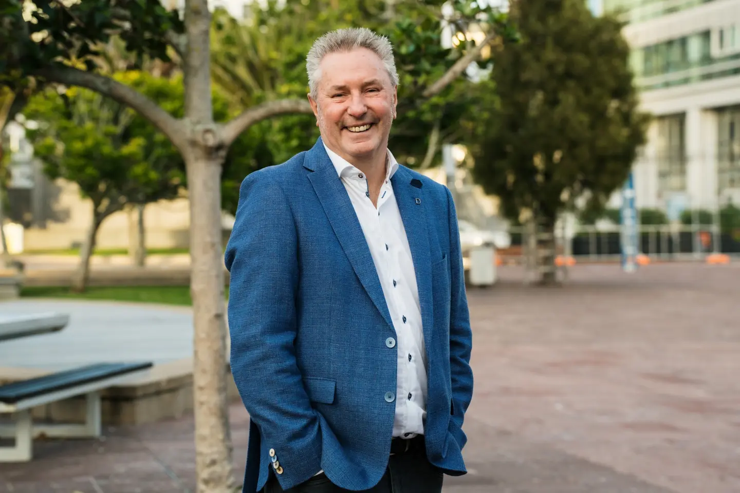 David Boyle standing outdoors with a smile